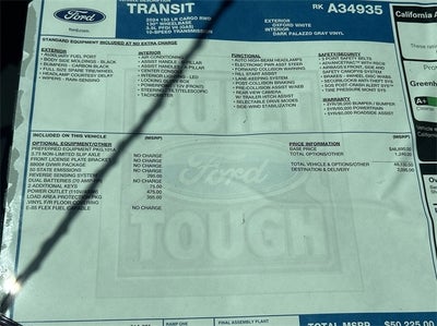2024 Ford Transit 150 Cargo Low Roof Short Wheel Base
